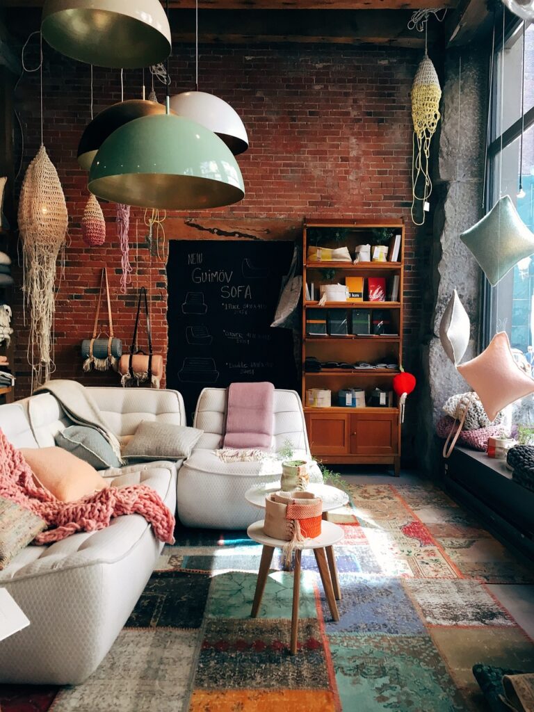 a well organized living room