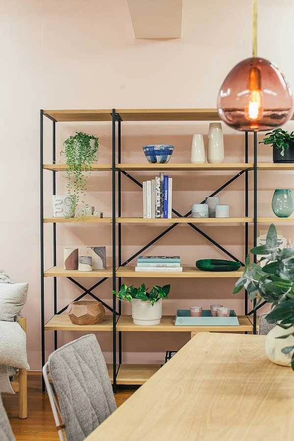 multiple objects placed on a shelf